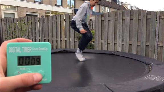 Most Jumps On A Trampoline In 10 Seconds