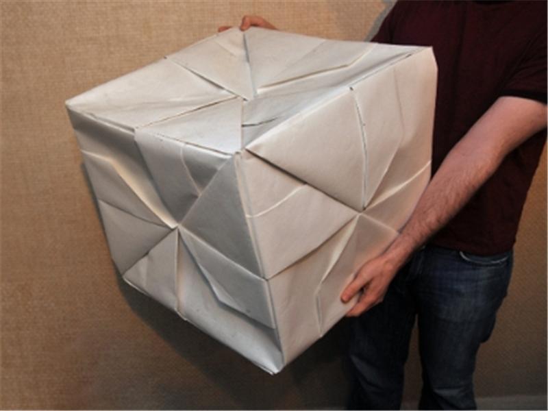 Largest Origami Cube