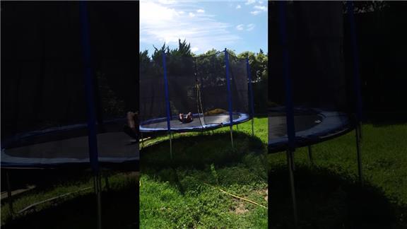 Fastest Time To Stand Up On A Trampoline Without Using Hands