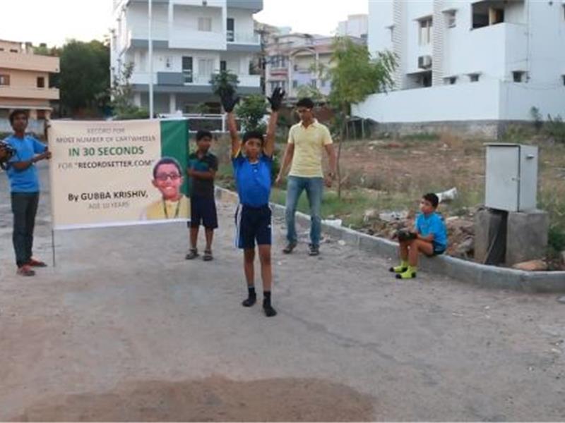 Most Cartwheels In 30 Seconds World Record Gubba Krishiv