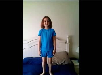 MostBounces On A Bed By A 7 Year Old In One Minute World Record