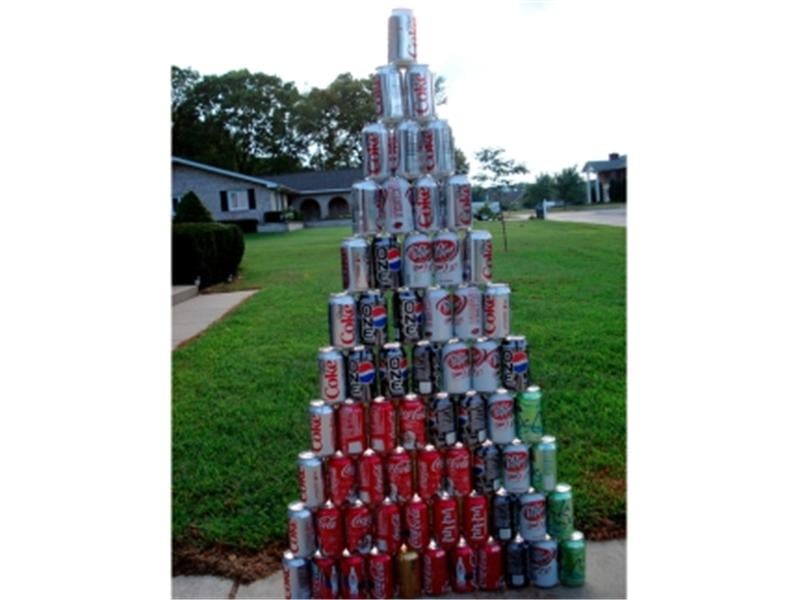 Largest Soda Can Triangle
