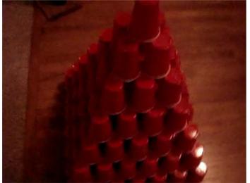Largest Solo Cup Pyramid | World Record | Abby Holman