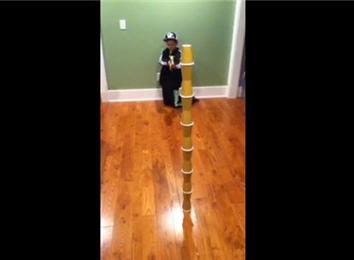Tallest Paper Cup Tower Shot Down By A Foam Dart | World Record | Dubya JP