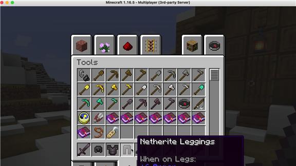 Most Netherite Items in Inventory at Once In 