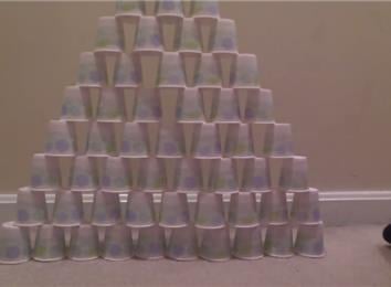 Largest Dixie Cup Triangle | World Record | HALK