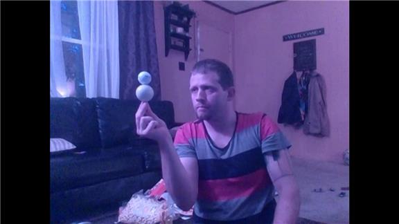 Longest Time Balancing a Golf Ball on a Cue Ball That is Balancing on the Thumb, Index Finger, and Middle Finger