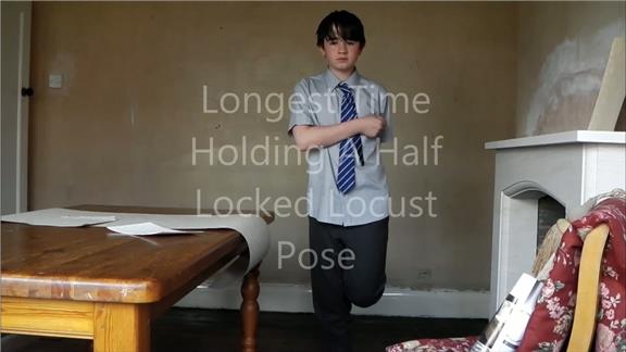 Longest Time Holding A Half-Locked Lotus Pose While Standing On One Leg