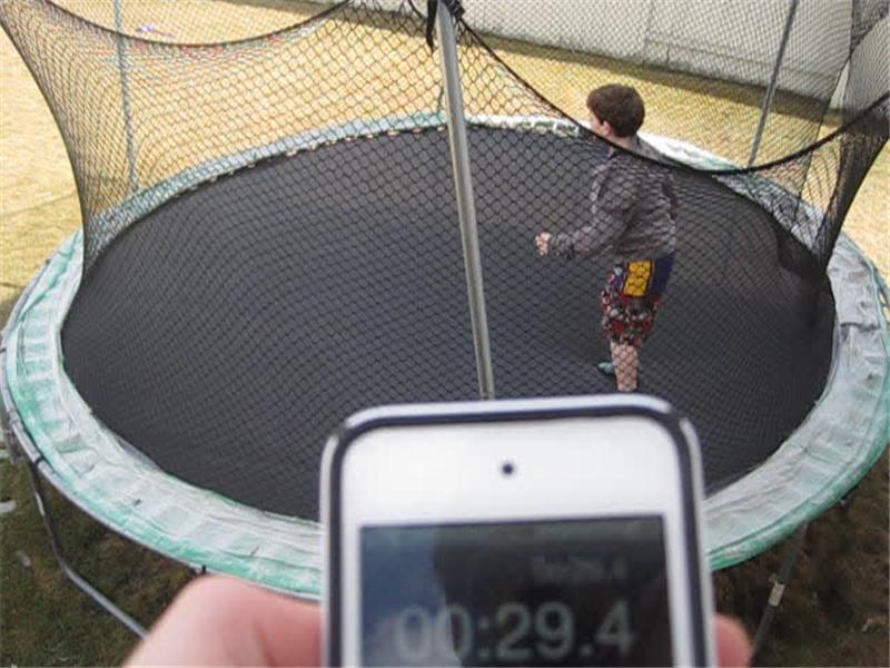 Most Trampoline Front Flips In One Minute World Record Brendan Baker