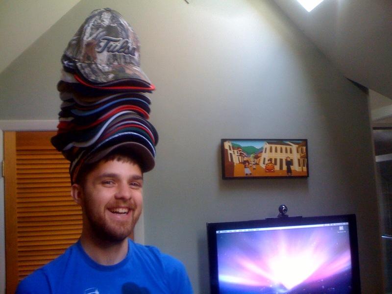 Most Hats Worn At Once