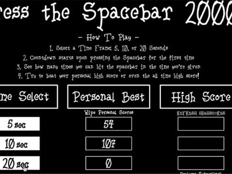 Space Bar Test - Check Your Space Bar Clicking Speed
