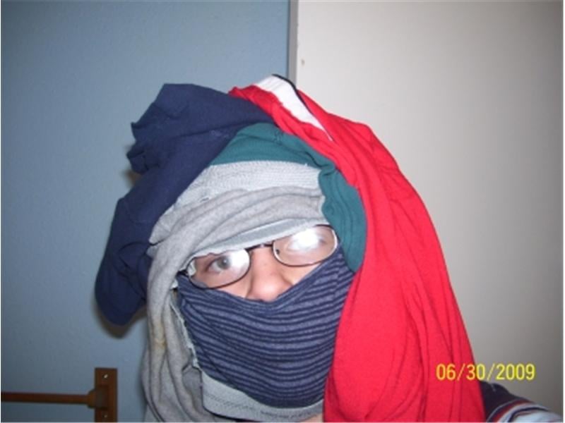 Most Pairs Of Underwear Worn On Head At Once