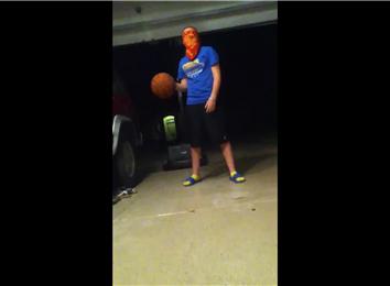 world record dribbling basketball blindfolded